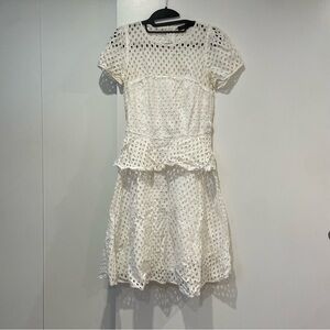 White Peplum Dress from Banana Republic